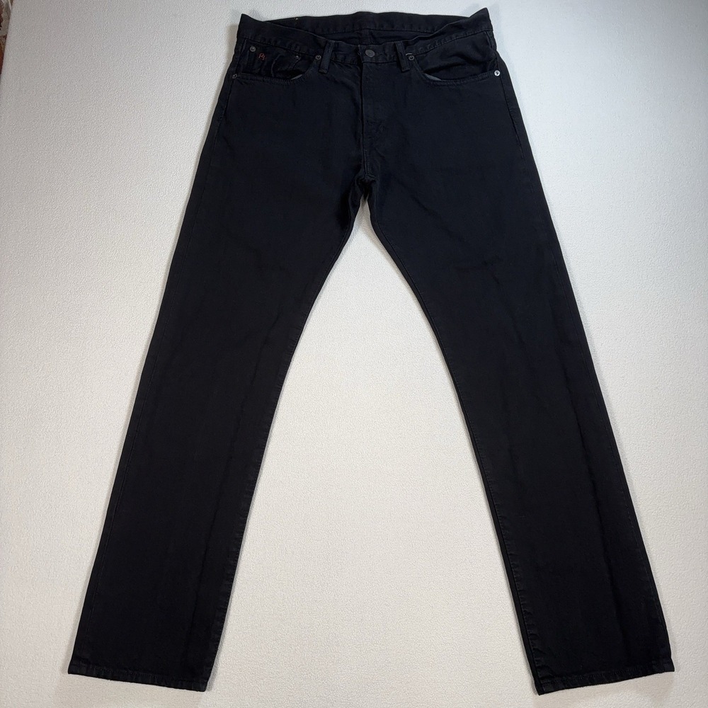 Polo Ralph Lauren Hampton Jeans Men's 32 (fits 34x32) Black Straight 100% Cotton